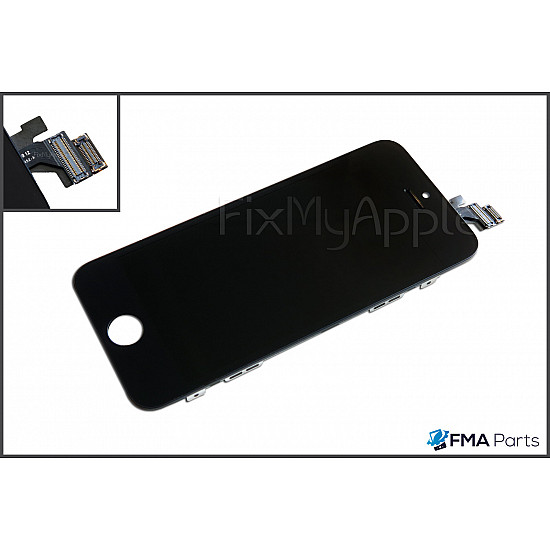 LCD Touch Screen Digitizer Assembly - Black [Premium Aftermarket] for iPhone 5